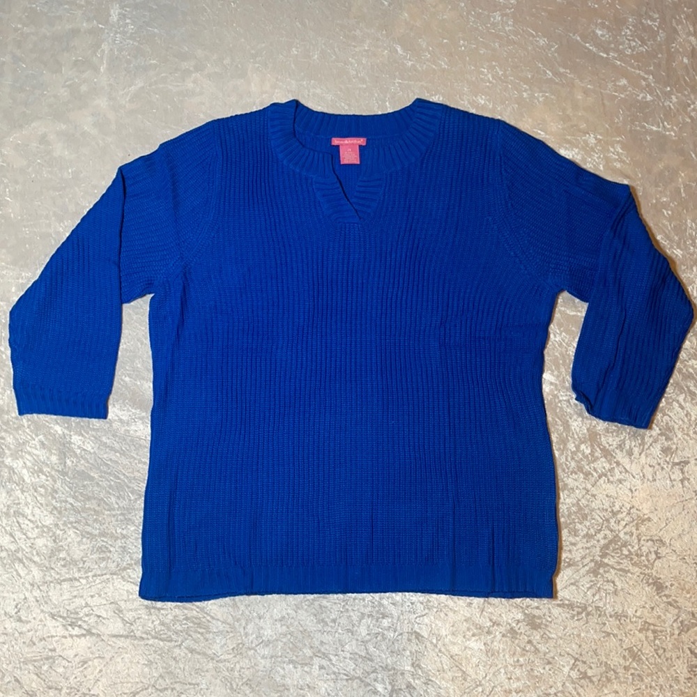 NWOT Woman Within Cable Knit V-Neck Sweater